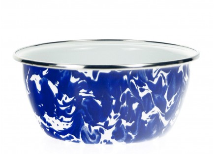 Golden Rabbit Cobalt Swirl Salad Bowl